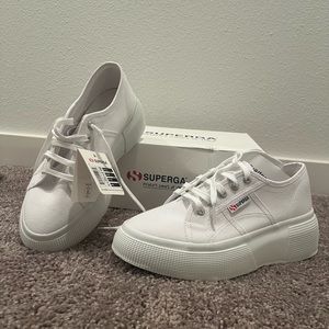 NWT | SUPERGA | White Platform | Size 37